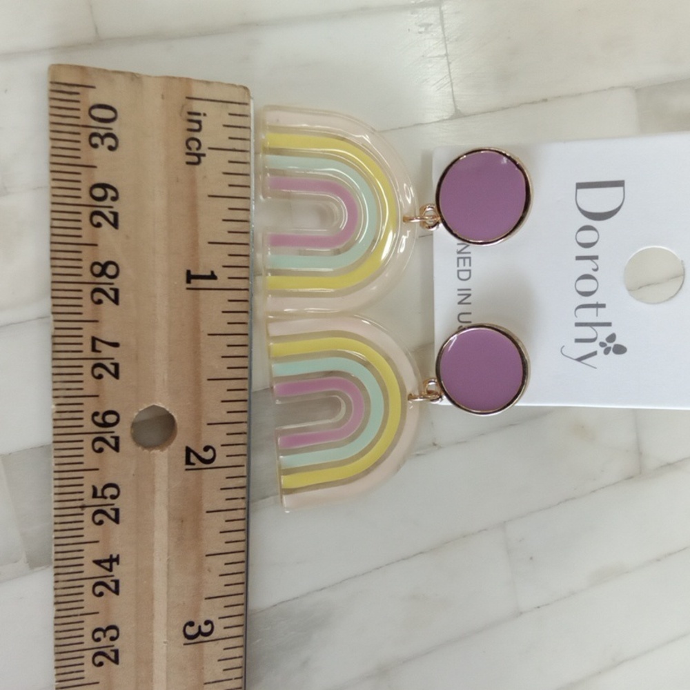 Purple Rainbow Earrings - Picture 6 of 6